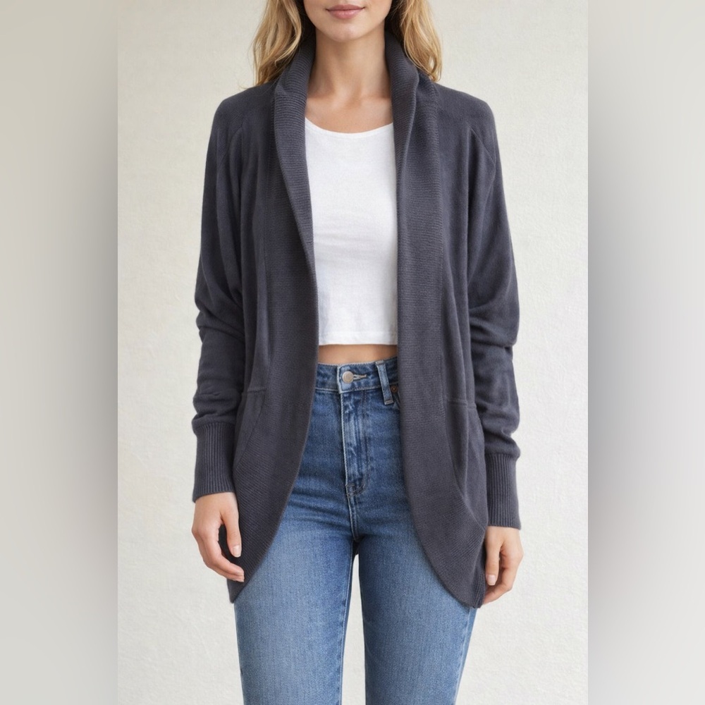 Aeropostale Charcoal Round Hem Cardigan L/XL